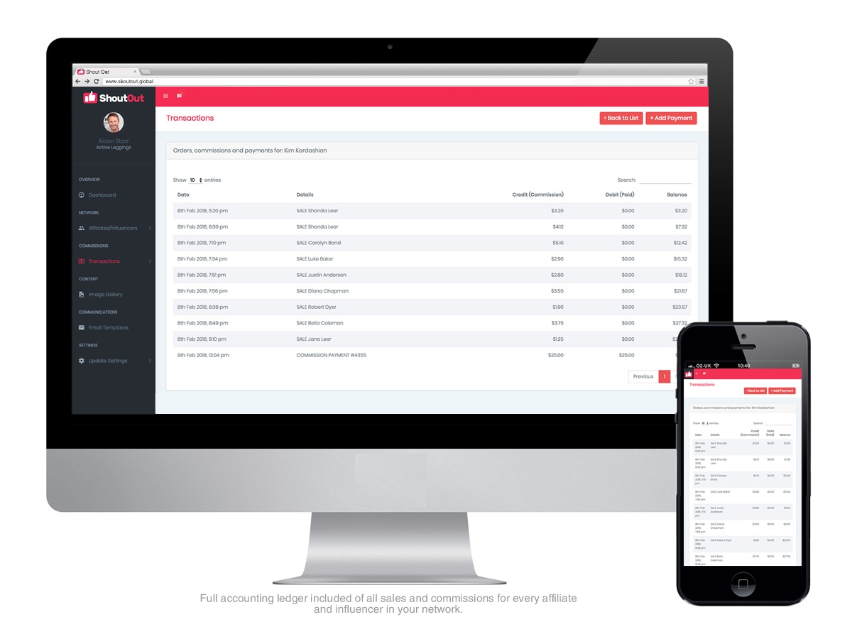 Affiliate Network Ledger - Shoutout Best Multi Level Marketing Software